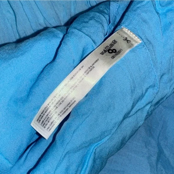 NEW FREE PEOPLE Taking Sides Tiered Cotton Maxi splash Blue Dress sz M - Picture 5 of 6